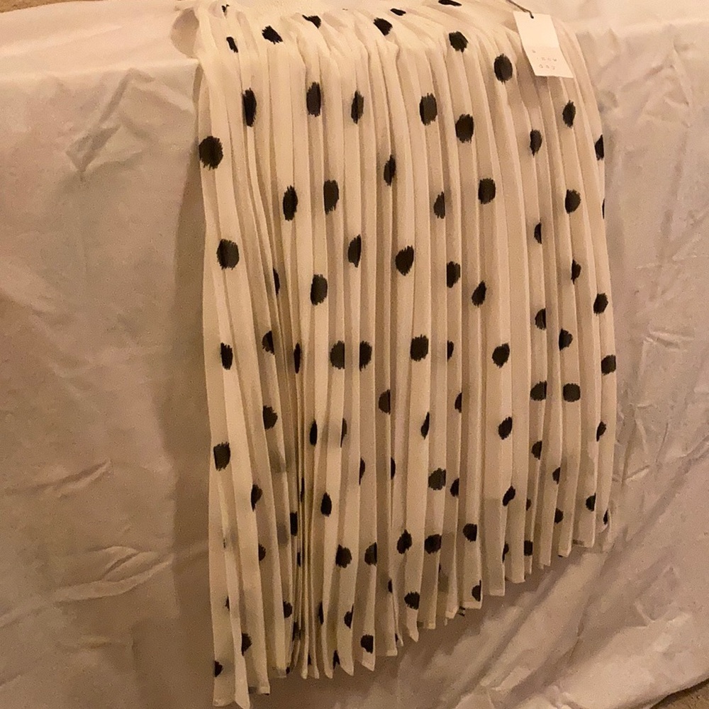 Women polka dot pleated skirt